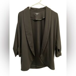 IN GREAT CONDITION! PREMISE STUDIO OPEN FRONT BLAZER WITH RUCHED SLEEVES SIZE M